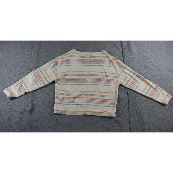 Prana Sweatshirt Womens S Multi Striped Cozy Up Suncation Top Kangaroo Pockets - Picture 3 of 10